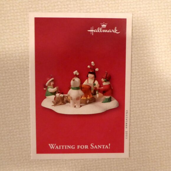 NEW 2003 HALLMARK KEEPSAKE ORNAMENT WAITING FOR SANTA TEALIGHT CANDLEHOLDER 6 PC - Picture 11 of 13